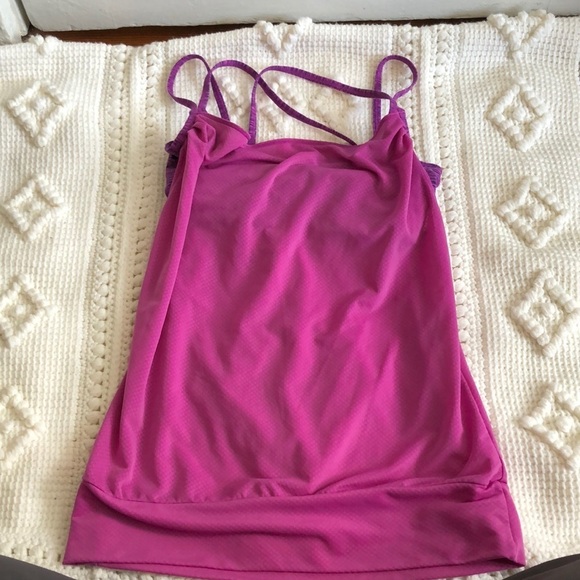 Lucy Purple Built In Sports bra Tank Top Size Small - Picture 1 of 6